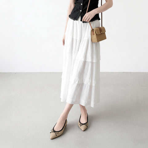 2026SSBI：ポインテッドトゥ フラット バレエシューズ（1333）パナマグレージュ/mamian（マミアン）