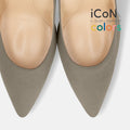 30%OFF：iCoN COLORS：ポインテッドトゥ スエード パンプス（C9042）グレージュS/mamian（マミアン）