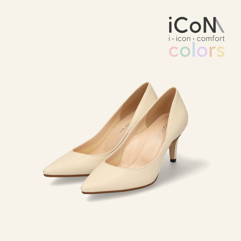 30%OFF：iCoN COLORS：ポインテッドトゥ スムース パンプス（C76533）チャイ/mamian（マミアン）