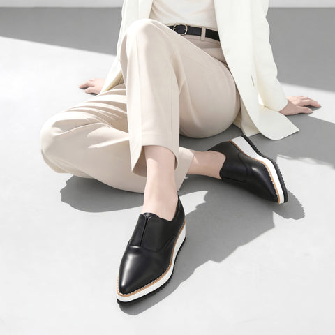 予約：2026SS：厚底ドレスシューズ（4774）ブラック/mamian（マミアン）