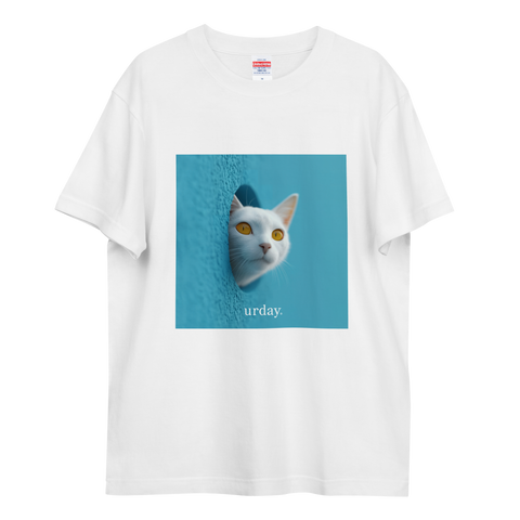 urday【Animal／White Cat／LB】フォトTシャツ（1298002）ホワイト/urday（マミアン）