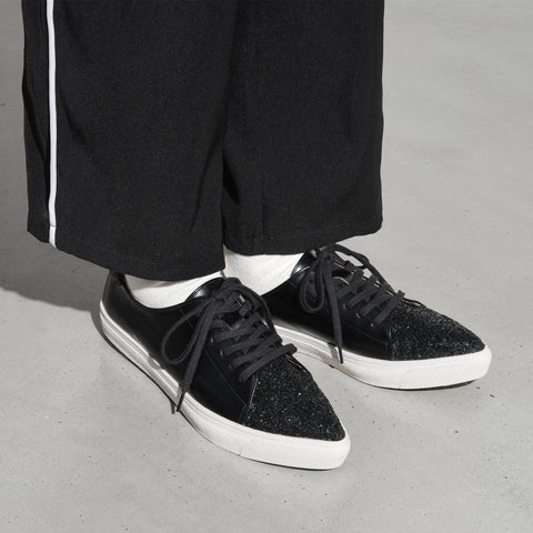 予約：2026SS：グリッターコンビ スニーカー（m1004）ブラック/C