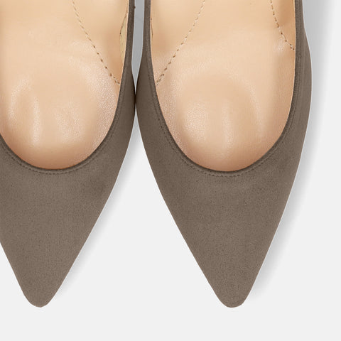 15% OFF: 2024SS: iCoN COLORS: Pointed toe suede pumps (C76532) beige S
