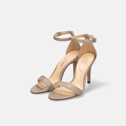 2026SS：ハイヒール ライン サンダル（3570）グレージュ/mamian（マミアン）