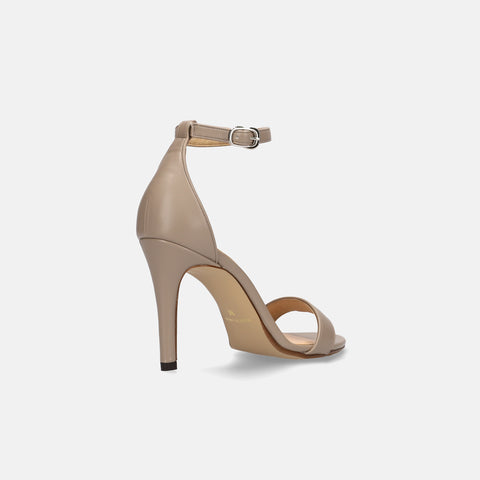 2026SS：ハイヒール ライン サンダル（3570）グレージュ/mamian（マミアン）